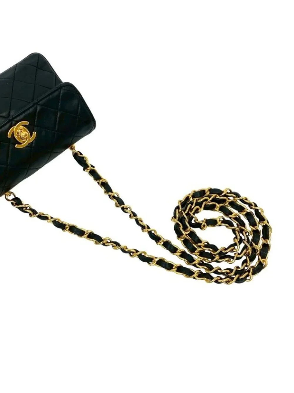 Chanel Quilted CC Logo Lambskin Leather Chain Shoulder Bag - Picture 4 of 9